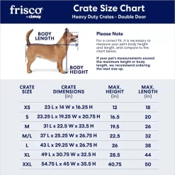 Frisco Heavy Duty Fold & Carry Double Door Collapsible Wire Dog Crate -Frisco 109789 PT2. AC SS1800 V1672870100