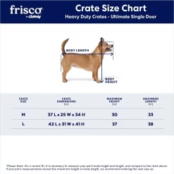 Frisco Ultimate Heavy Duty Steel Metal Single Door Dog Crate -Frisco 141213 PT2. AC SS1800 V1667229026