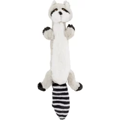 Frisco Raccoon Skinny Plush Squeaky Dog Toy