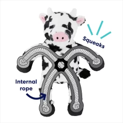 Frisco Cow Plush With Inside Rope Squeaky Dog Toy 8 Frisco Cow Plush With Inside Rope Squeaky Dog Toy -Frisco 147063 PT2. AC SS1800 V1691776638