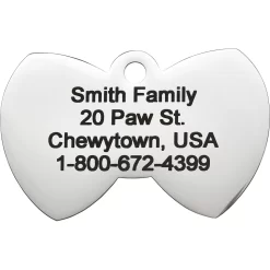 Frisco Stainless Steel Personalized Dog & Cat ID Tag, Bow Tie -Frisco 152997 PT3. AC SS1800 V1548964672