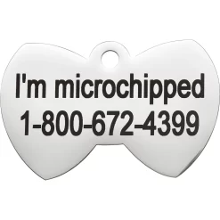 Frisco Stainless Steel Personalized Dog & Cat ID Tag, Bow Tie -Frisco 152997 PT4. AC SS1800 V1548964681