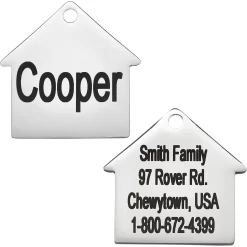 Frisco Stainless Steel Personalized Dog ID Tag, Dog House