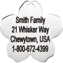Frisco Stainless Steel Personalized Dog & Cat ID Tag, Flower -Frisco 153002 PT3. AC SS1800 V1548964703