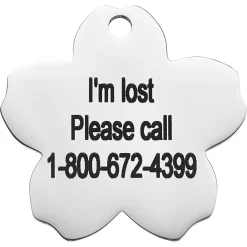 Frisco Stainless Steel Personalized Dog & Cat ID Tag, Flower -Frisco 153002 PT4. AC SS1800 V1548964707