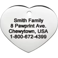 Frisco Personalized Dog & Cat ID Tag, Heart -Frisco 153006 PT3. AC SS1800 V1548964752