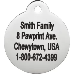 Frisco Personalized Dog & Cat Tag, Round -Frisco 153015 PT3. AC SS1800 V1548964844