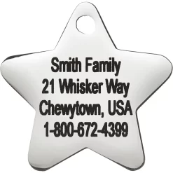 Frisco Stainless Steel Personalized Dog & Cat ID Tag, Star -Frisco 153017 PT3. AC SS1800 V1548964858