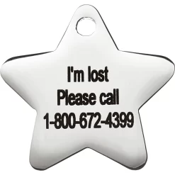 Frisco Stainless Steel Personalized Dog & Cat ID Tag, Star -Frisco 153017 PT4. AC SS1800 V1548964862