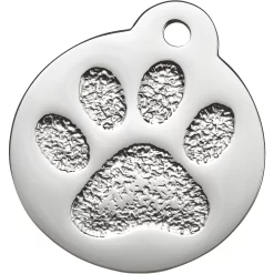 Frisco Stainless Steel Personalized Dog & Cat ID Tag, Paw Print -Frisco 153057 PT2. AC SS1800 V1548964914