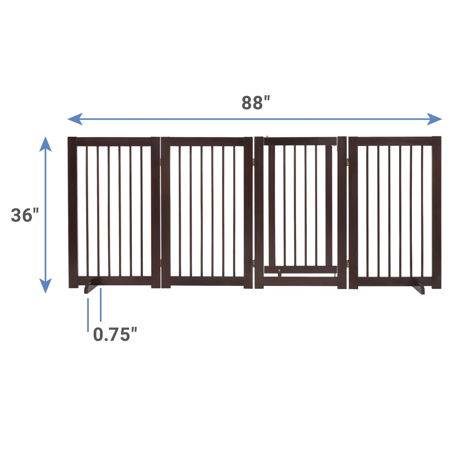 Frisco Deluxe Configurable 4-Panel Wood Dog Gate 2 Frisco Deluxe Configurable 4-Panel Wood Dog Gate - Image 2