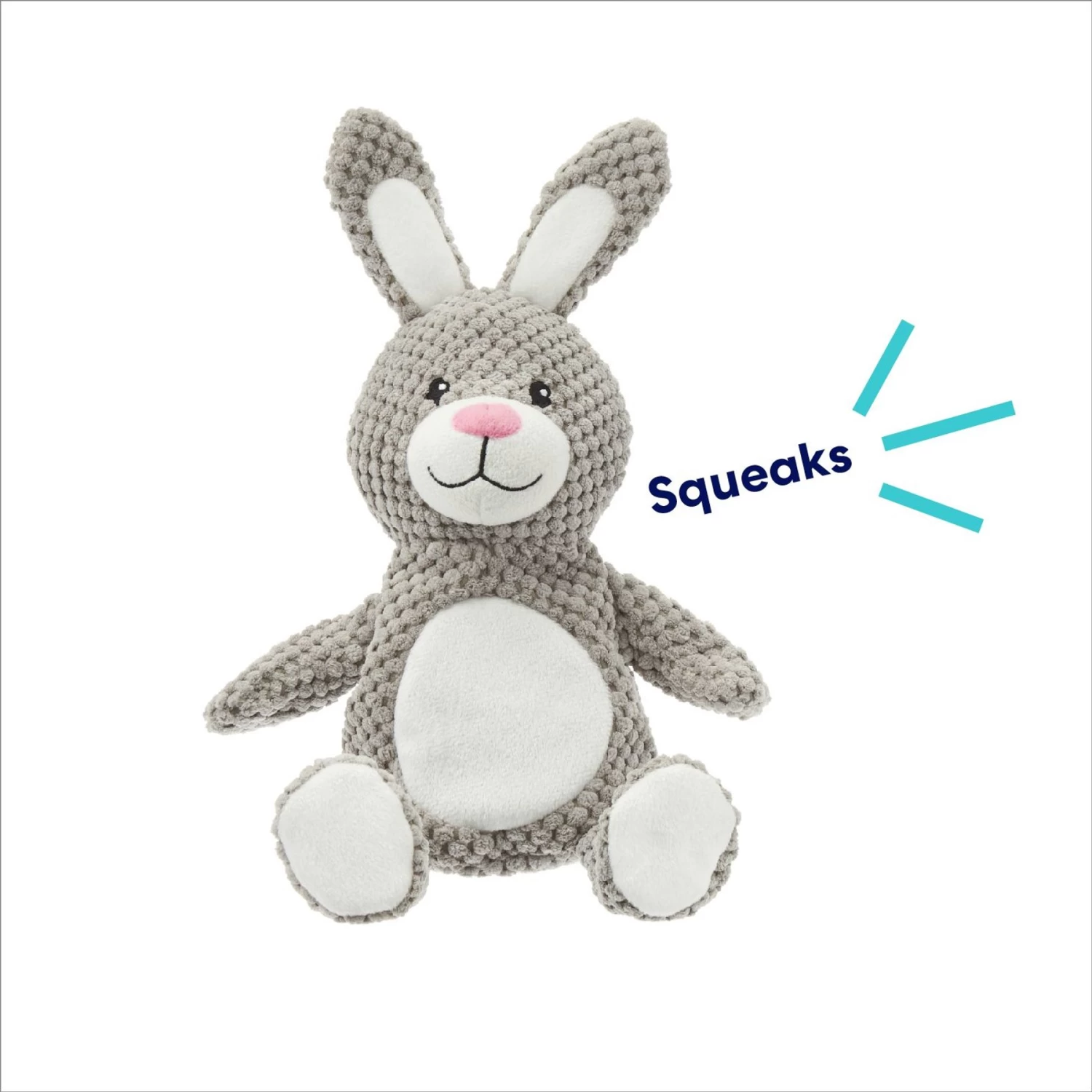 Frisco Bunny Textured Plush Squeaky Dog Toy 3 Frisco Bunny Textured Plush Squeaky Dog Toy - Image 3