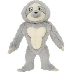 Frisco Sloth Muscle Plush Squeaky Dog Toy
