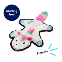 Frisco Unicorn Stuffing-Free Flat Plush Squeaky Dog Toy -Frisco 174737 PT2. AC SS1800 V1695670697