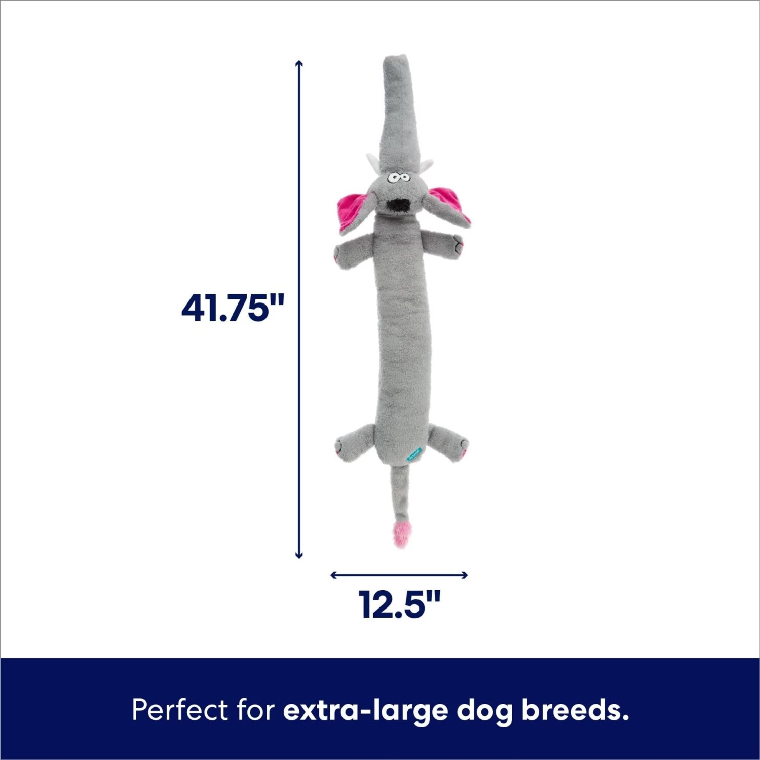 Frisco Elephant Wagazoo Plush Squeaky Dog Toy 2 Frisco Elephant Wagazoo Plush Squeaky Dog Toy - Image 2