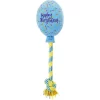 Frisco Birthday Balloon Plush With Rope Squeaky Dog Toy