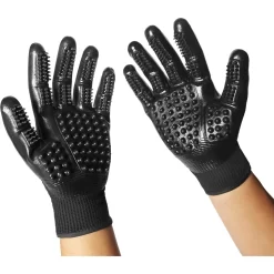 Frisco Dog & Cat Deshedding & Grooming Gloves, Black -Frisco 206843 PT7. AC SS1800 V1680186390