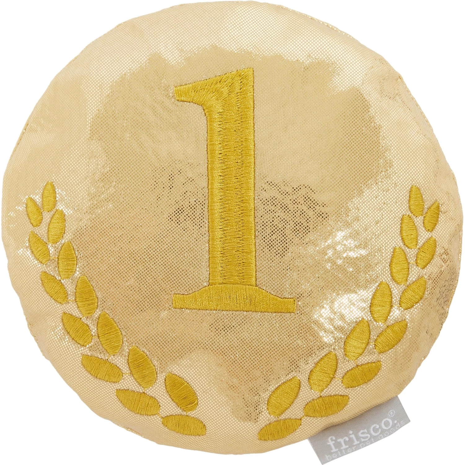 Frisco Gold Medal Round Plush Squeaky Dog Toy 1 Frisco Gold Medal Round Plush Squeaky Dog Toy