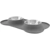 Frisco Silicone Stainless Steel Double Diner Dog & Cat Bowl