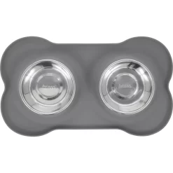 Frisco Silicone Stainless Steel Double Diner Dog & Cat Bowl -Frisco 215990 PT3. AC SS1800 V1591020095
