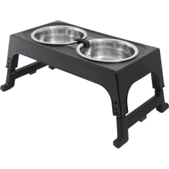 Frisco Stainless Steel Bowls With Adjustable Elevated Holder
