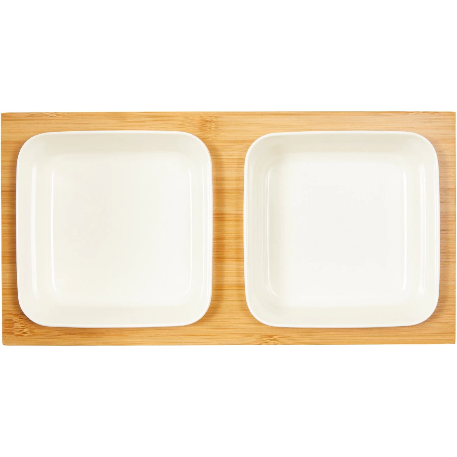 Frisco Square Melamine Dog & Cat Bowl Set With Bamboo Stand 3 Frisco Square Melamine Dog & Cat Bowl Set With Bamboo Stand - Image 3