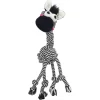 Frisco Zebra Rope Squeaky Dog Toy