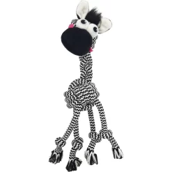 Frisco Zebra Rope Squeaky Dog Toy