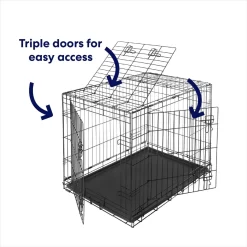 Frisco Heavy Duty All-in-1 Multi-Stage 3 Door Collapsible Wire Dog Crate -Frisco 247915 PT5. AC SS1800 V1611872190
