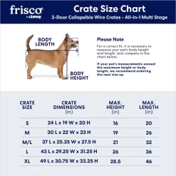 Frisco Heavy Duty All-in-1 Multi-Stage 3 Door Collapsible Wire Dog Crate -Frisco 247915 PT6. AC SS1800 V1611872180