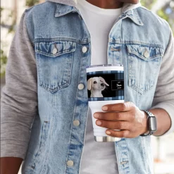 Frisco Double Walled Red Plaid Personalized Tumbler, 30-oz Cup -Frisco 249346 PT6. AC SS1800 V1608347849