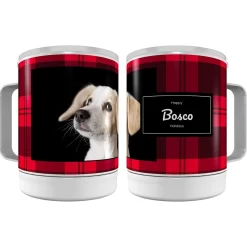 Frisco Plaid Insulated Personalized Mug, 10-oz
