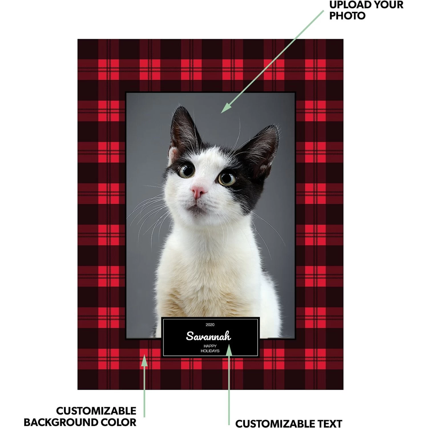 Frisco Plaid Sherpa Fleece Personalized Blanket, 60" X 80" 2 Frisco Plaid Sherpa Fleece Personalized Blanket, 60" X 80" - Image 2