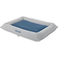 Frisco Orthopedic Personalized Bolster Dog Bed W/Removable Cover, Harbour Blue, Large -Frisco 252617 PT3. AC SS1800 V1604500002