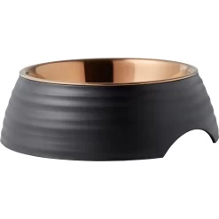 Frisco Matte Black Design Light Copper Stainless Steel Dog & Cat Bowl
