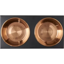 Frisco Copper Stainless Steel Elevated Foldable Double Dog & Cat Bowls -Frisco 253060 PT4. AC SS1800 V1616595727