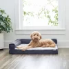 Frisco Faux Felt Orthopedic Corner Sofa Bolster Dog Bed W/Removable Cover