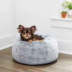 Frisco Plush Pouf Pillow Cat & Dog Bed