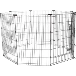 Frisco Heavy Duty Fold & Carry Double Door Collapsible Wire Dog Crate & Frisco Wire Dog & Small Pet Exercise Pen With Step-Through Door -Frisco 255537 PT3. AC SS1800 V1603646527