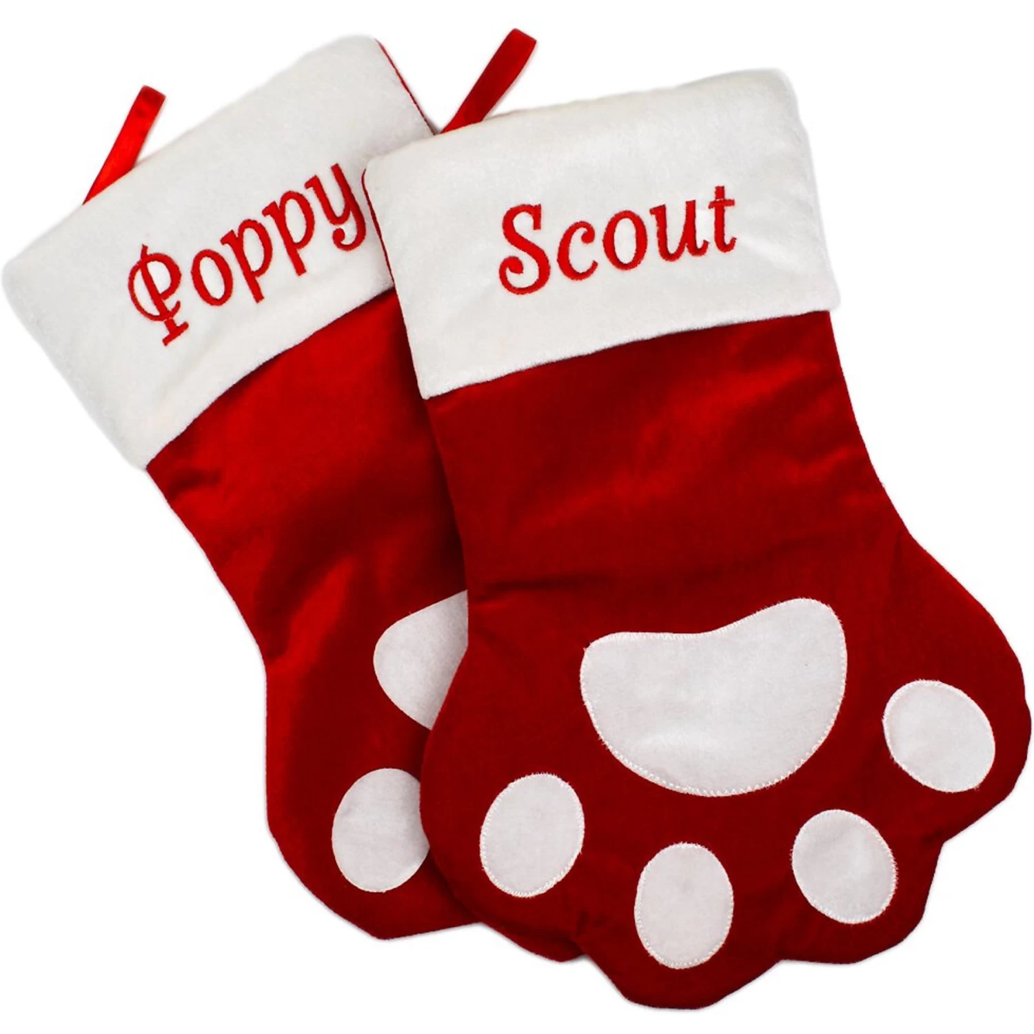 Frisco Sherpa Plaid Paw Holiday Personalized Dog & Cat Stocking 4 Frisco Sherpa Plaid Paw Holiday Personalized Dog & Cat Stocking - Image 4