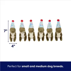 Frisco Birthday Volcano & Dinosaurs Hide & Seek Puzzle Plush Squeaky Dog Toy -Frisco 264424 PT2. AC SS1800 V1695761147