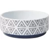Frisco Geometric Triangles Non-skid Ceramic Dog & Cat Bowl