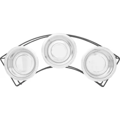 Frisco Multi Pet Feeding 3-Bowls Curved Stainless Steel Dog & Cat Bowl -Frisco 277563 PT4. AC SS1800 V1627935475