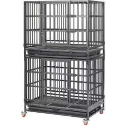 Frisco Ultimate Foldable & Stackable Heavy Duty Steel Metal Single Door Dog Crate -Frisco 280395 PT4. AC SS1800 V1632851515