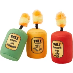 Frisco Fall Candles Plush Squeaky Dog Toy