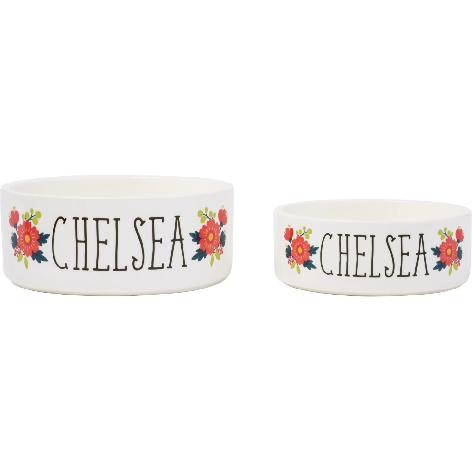 Frisco Flower Ceramic Personalized Dog Bowl 6 Frisco Flower Ceramic Personalized Dog Bowl - Image 6