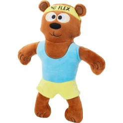 Frisco Fitness Bear Reversible Plush Squeaky Dog Toy