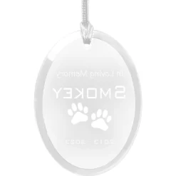 Frisco "In Loving Memory" Paw Glass Personalized Ornament -Frisco 295081 PT3. AC SS1800 V1697131931