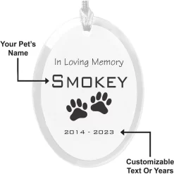 Frisco "In Loving Memory" Paw Glass Personalized Ornament -Frisco 295081 PT4. AC SS1800 V1697131879