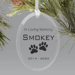 Frisco "In Loving Memory" Paw Glass Personalized Ornament -Frisco 295081 PT5. AC SS1800 V1697131931